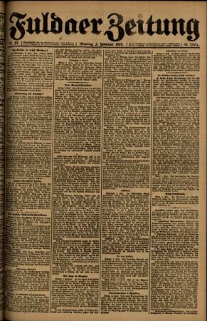 Ausgabe vom Montag, den 03. Februar 1919.