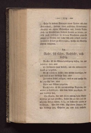83. Rache, sich rächen, Rachsucht, rachsüchtig.