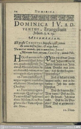 Dominica III. Adventus, Evangelium Johan. 1., v. 19.