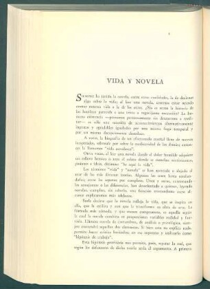 Vida y novela