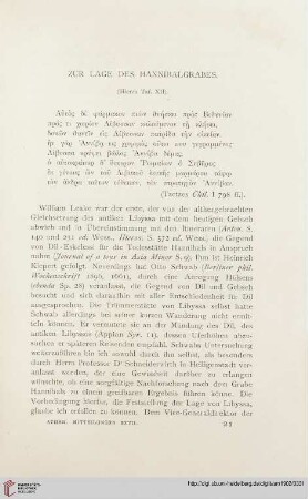 27: Zur Lage des Hannibalgrabes