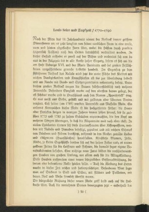 Louis Seize und Zopfzeit / 1770-1790
