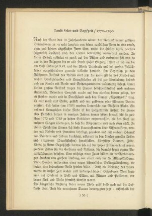 Louis Seize und Zopfzeit / 1770-1790