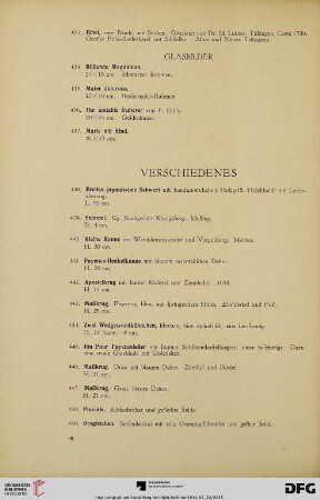 Verschiedenes (Nr. 438-461)