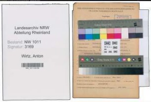 Entnazifizierung Anton Wirtz , geb. 30.07.1898 (Kaufmaennischer Angestellter)
