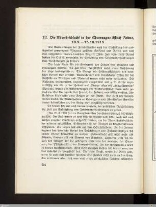 22. Die Abwehrschlacht in der Champagne östlich Reims