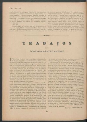 "Trabajos" por Domingo Méndez Capote