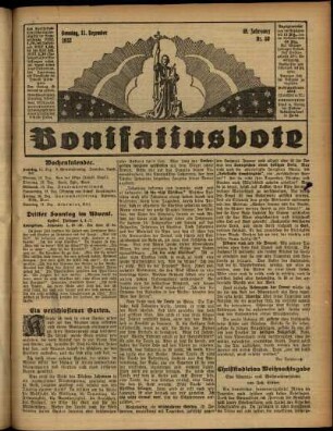 Erste Ausgabe vom Sonntag, den 11. Dezember 1932.