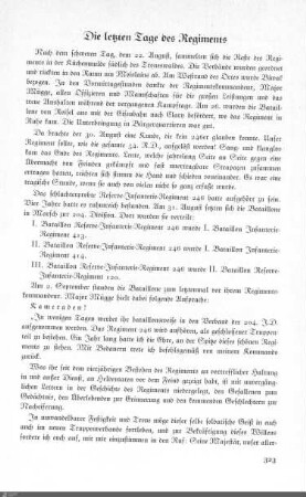 Die letzten Tage des Regiments