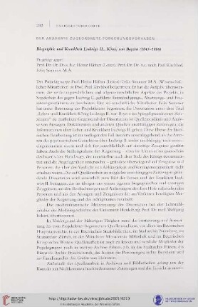 Biographie und Krankheit Ludwigs II., König von Bayern (1845-1886)