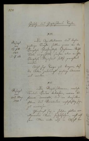 [Auszug aus:] Zukünftige Untätigkeit bei auswärtigen Rechtshilfegesuchen gegenüber hiesigen studierenden Landeskindern, jedoch Einsendung eines Berichts gegenüber auswärtigen Studierenden.