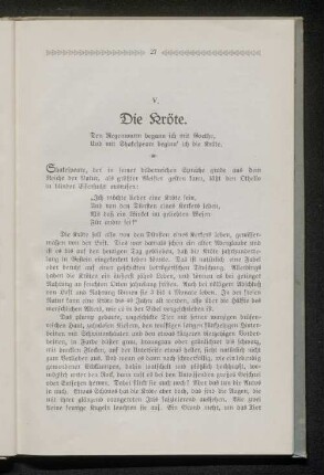 V. Die Kröte.