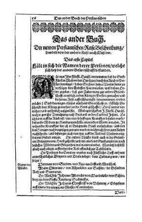 Das ander Buch. Der newen Persianischen ReiseBeschreibung/ handelt von der andern Reyse nach Muscow.