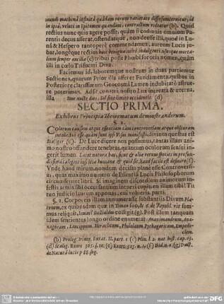 SECTIO PRIMO. Exhibens Principia Theorematum demonstrandorum.