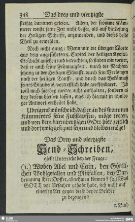 Das Drey und viertzigste Send-Schreiben