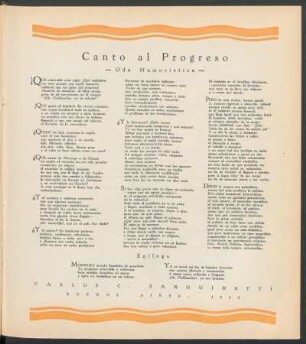 Canto al Progreso : Oda humorística