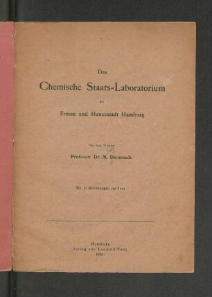 Das Chemische Staats-Laboratorium der Freien und Hansestadt Hamburg