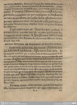 SECTIO SECUNDA DE PRINCIPIIS ET CAUSIS IRIDIS.