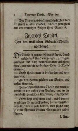Zweytes Capitel. Von den weiblichen Geburts-Theilen überhaupt.