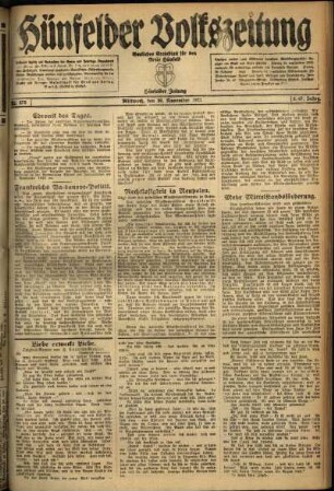 Ausgabe vom Mittwoch, den 30. November 1921.