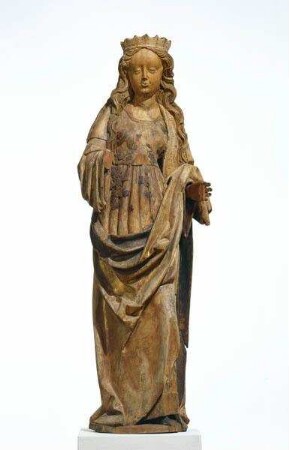 Stehende Figur der Maria oder einer weiblichen Heiligen mit Krone