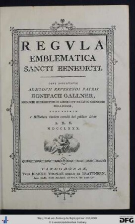 Regvla Emblematica Sancti Benedicti