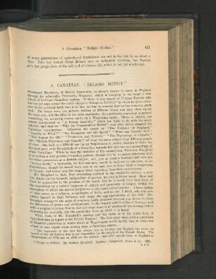 A Canadian "Religio Medici".