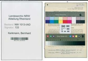Entnazifizierung Bernhard Kerkmann , geb. 04.11.1904 (Schlosser)