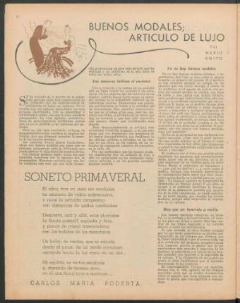 Buenos modales; articulo de lujo