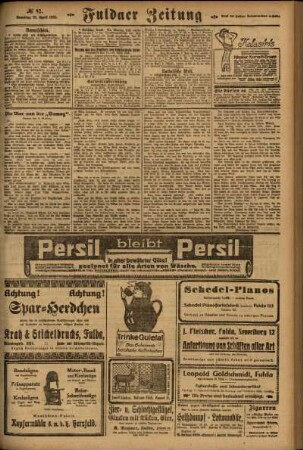 Zweite Ausgabe vom Sonntag, den 22. April 1923.