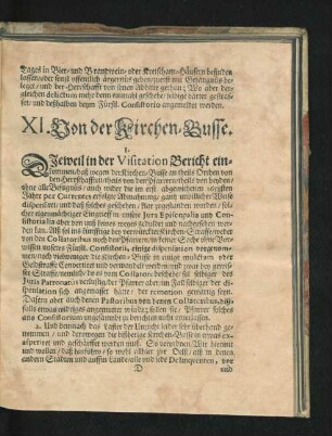XI. Von der Kirchen-Busse.