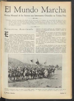 El Mundo Marcha : Revista mensual de los sucesos más interesantes ocurridos en treinta días