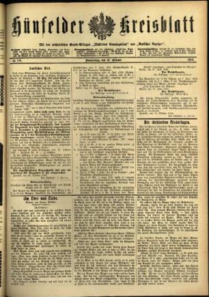 Ausgabe vom Donnerstag, den 31. Oktober 1912.