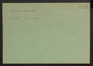 Zwickel, Heinrich