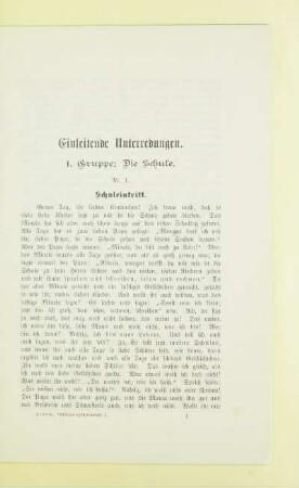 [I. Hauptabschnitt.] Einleitende Unterredungen