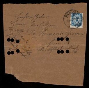 Brief von Josef Kohler an Herman Grimm