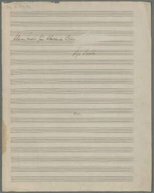 Sonatas, pf, LüdD p.446 - BSB Mus.N. 119,93 : Kleine Sonate für Klavier in C-Dur. // Hugo Distler