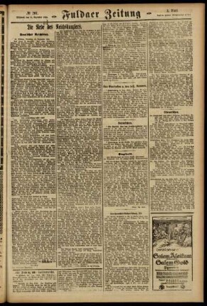 Zweite Ausgabe vom Mittwoch, den 13. Dezember 1916.