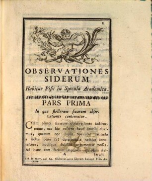 Observationes siderum habitae Pisis ab a. 1769 - 1773