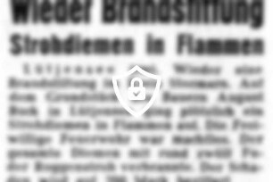 Wieder Brandstiftung - Strohdiemen in Flammen