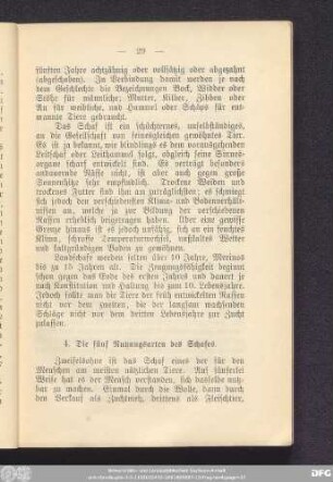 4. Die fünf Nutzungsarten des Schafes.