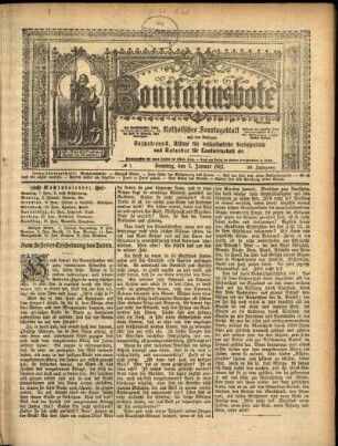 Erste Ausgabe vom Sonntag, den 07. Januar 1912.