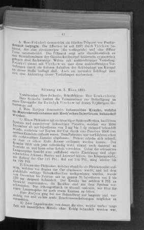 Sitzung am 3. März 1891.