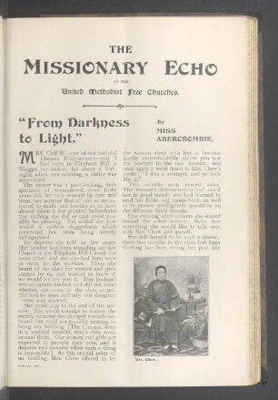 "From darkness to light."