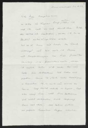 Brief von Rolf Ibscher an Gerhart Hauptmann