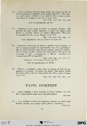 Tapis d’Orient (Nr. 73-78)