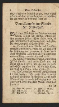 Vom Kämpfen im Stande der Kindschaft.
