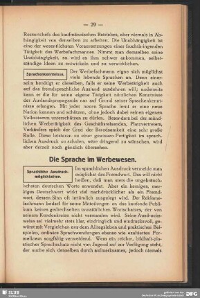 Die Sprache im Werbewesen