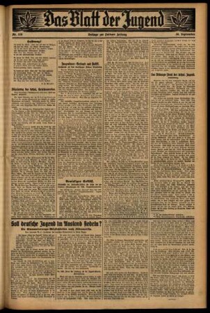 Zweite Ausgabe vom Mittwoch, den 30. September 1931.