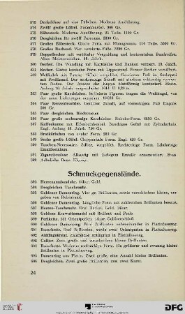 Schmuckgegenstände (Nr. 593-609)